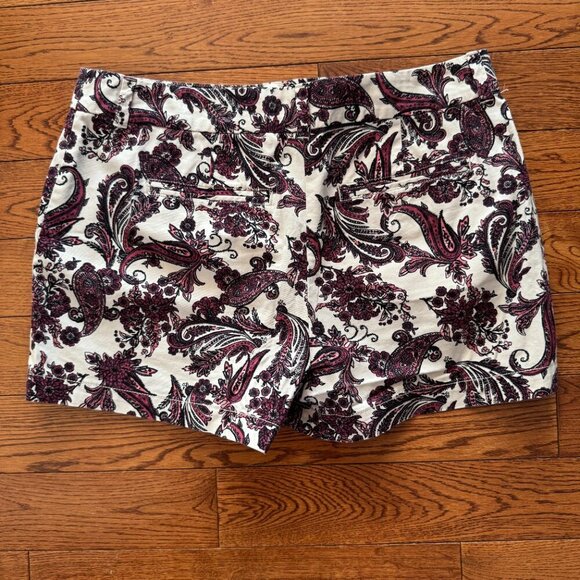 Ann Taylor Loft Paisley Shorts Size 8 - Picture 2 of 6